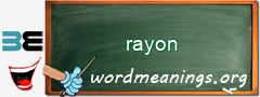 WordMeaning blackboard for rayon